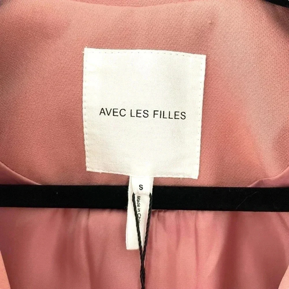 Avec Les Filles NWT Pink Blazer Sleeveless Vest